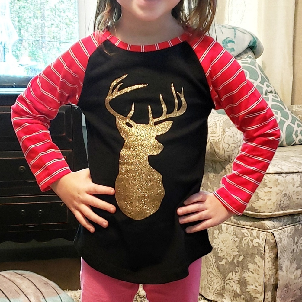 Boutique deer holiday shirt sz 4T